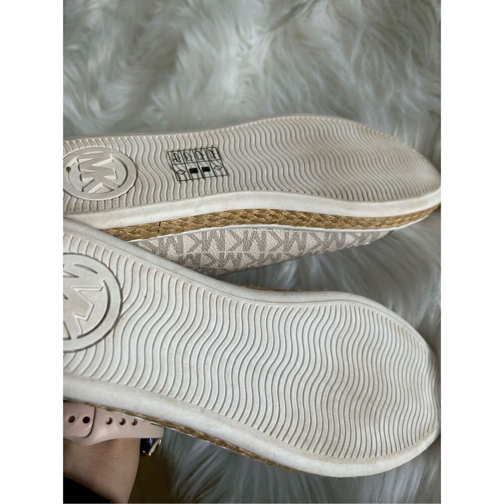 MICHAEL KORS Women's MK Signature Kristy Espadrille Flat Sneakers US Size 7M whi - Picture 5 of 9